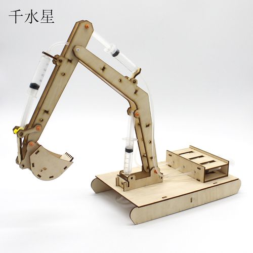 动手造一台木质液压挖掘机 儿童STEAM科学实验玩具的完美之作